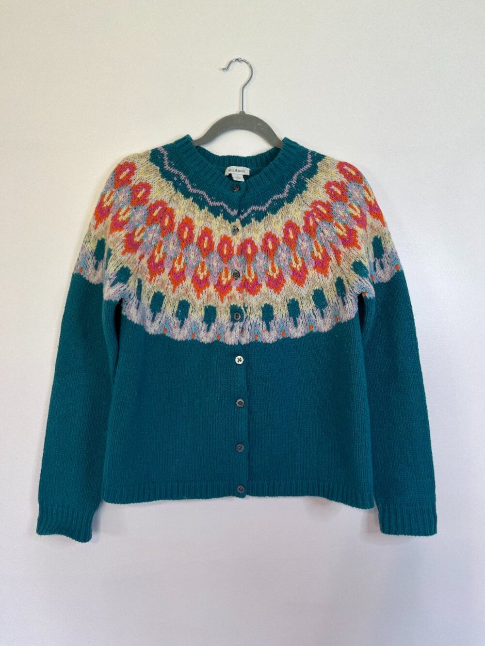 Sundance Multicolor Wool Blend Button Up Cardigan